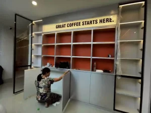 ตัวอย่างผลงานป้ายไฟออกหลัง